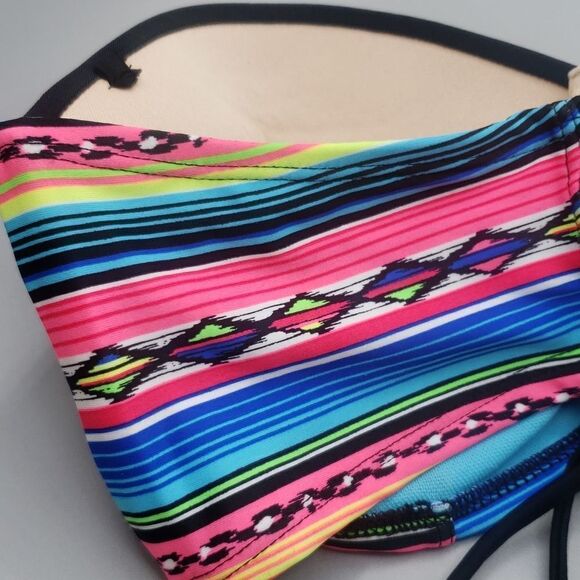 Joe Boxer Large Underwire Padded Bandeau Bikini Top - Picture 5 of 12